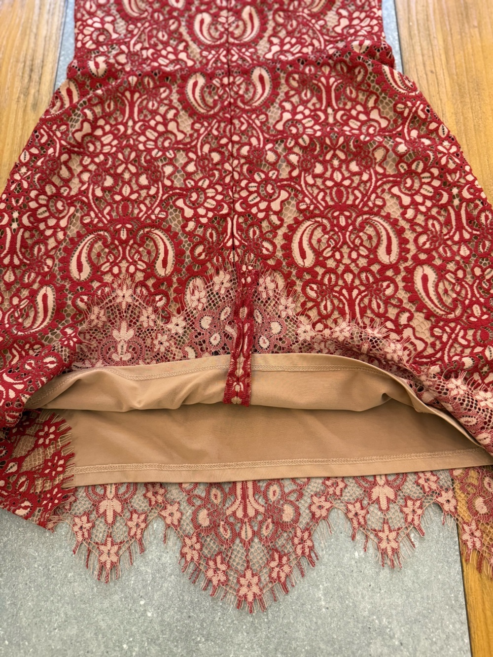 For Love & Lemons Vika Paisley Lace Mini Dress Rust Size Small - Picture 8 of 16
